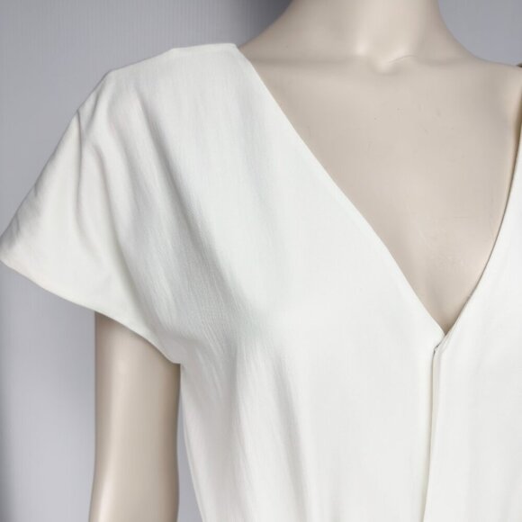 ADAY Minimalist Multiway Stretch Travel White Maxi Dress with Black Belt sz S - Picture 12 of 16